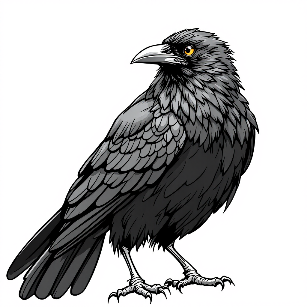 Bird Coloring: Crow Intelligence