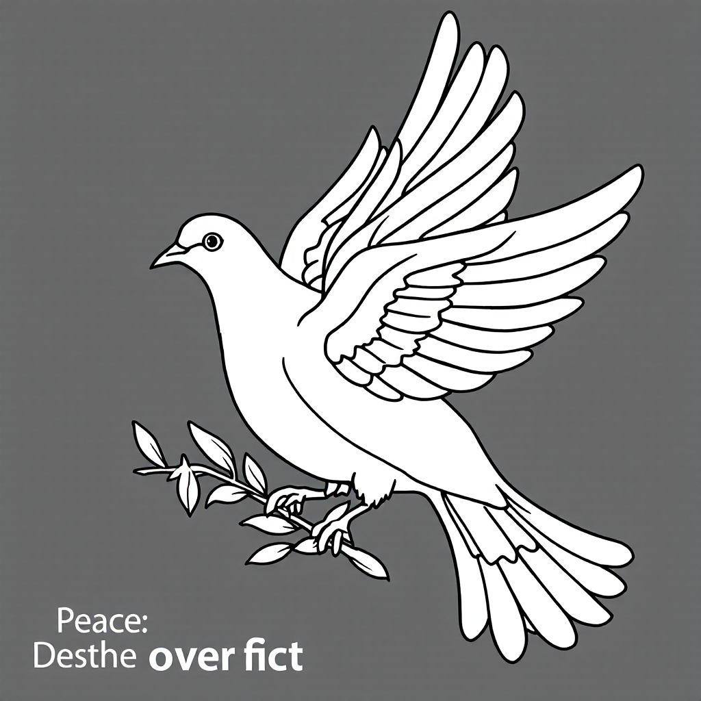 Bird Coloring: Dove Peace
