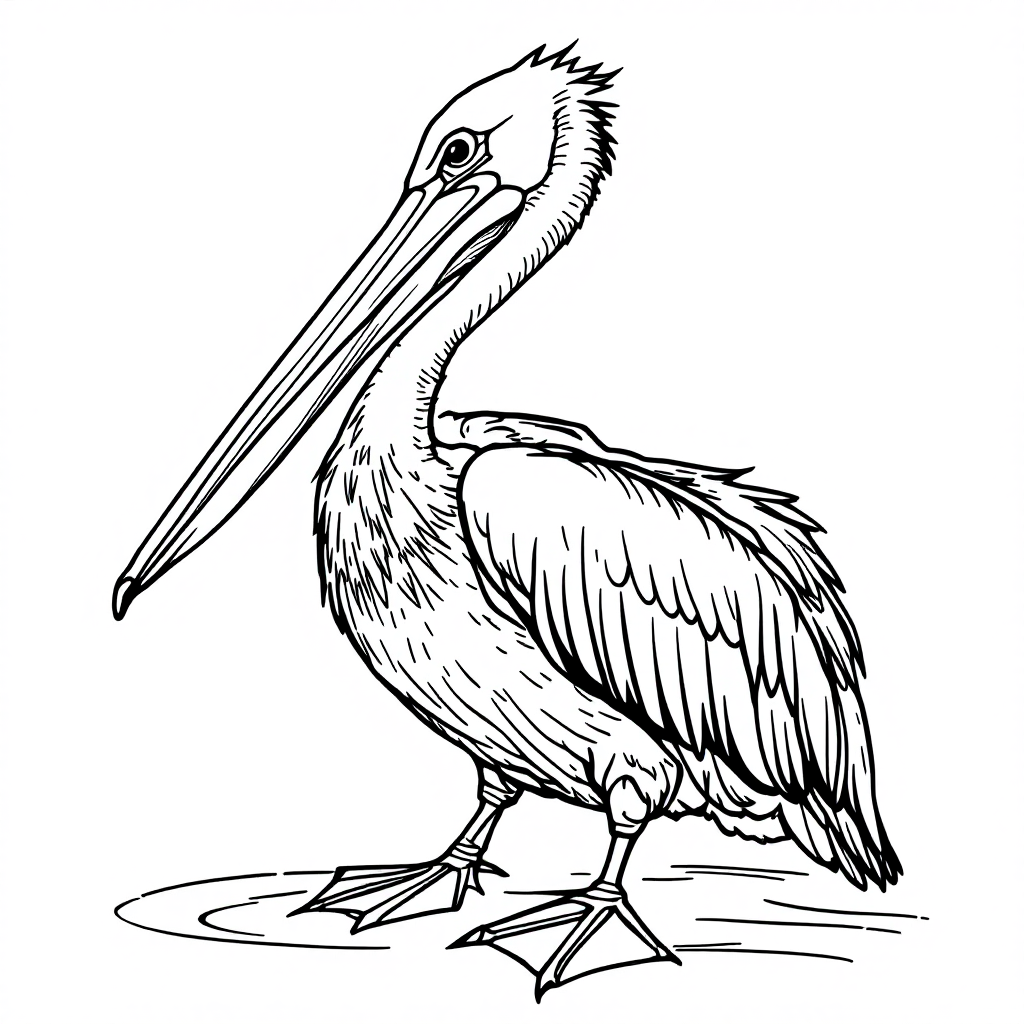 Bird Coloring: Pelican
