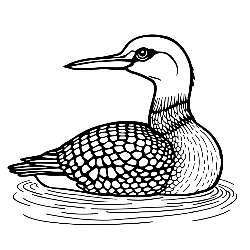 Bird Coloring: Loon