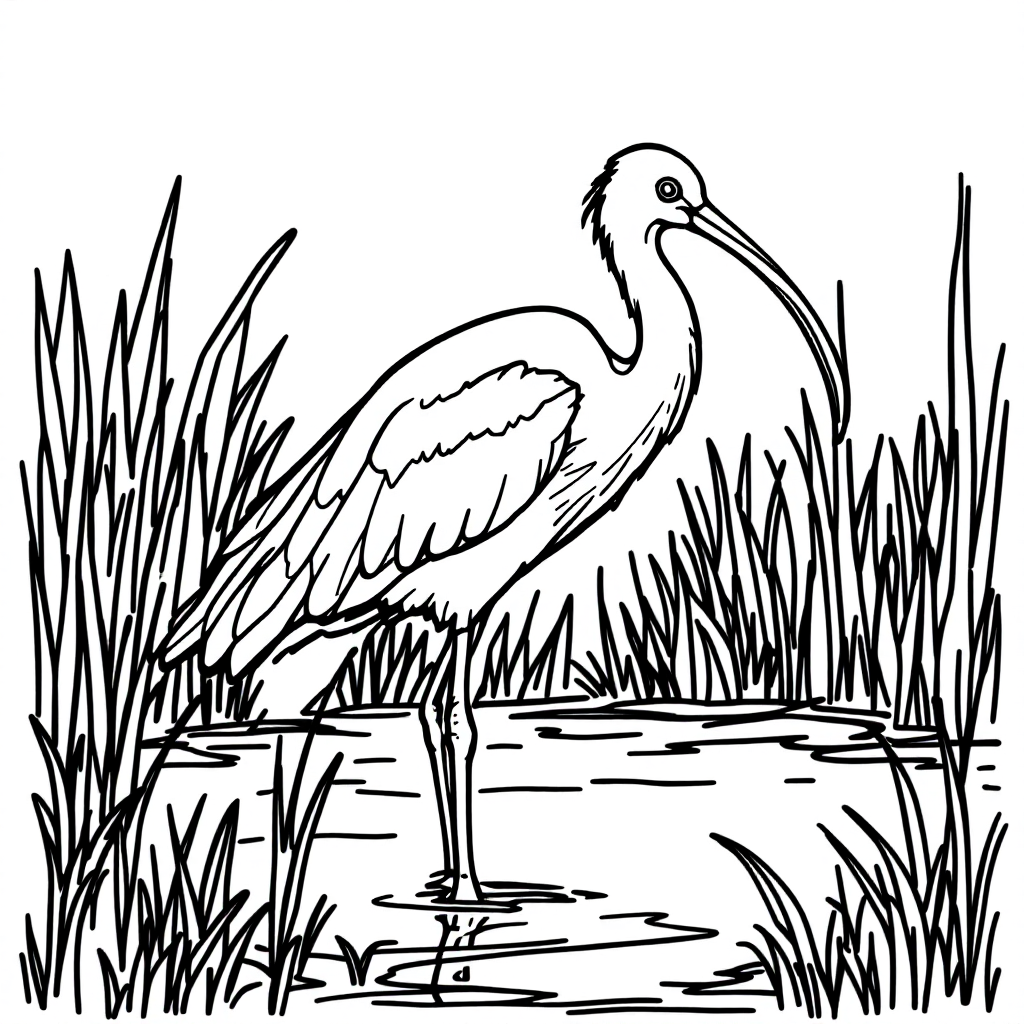 Bird Coloring: Ibis