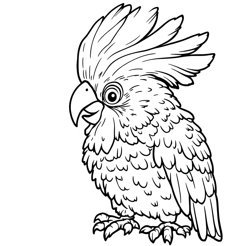 Bird Coloring: Cockatoo