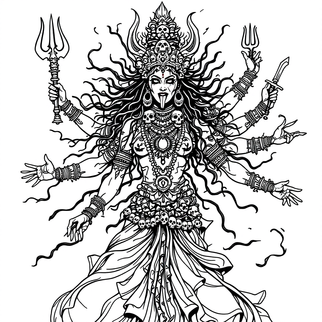 Deity Coloring: Kali Power