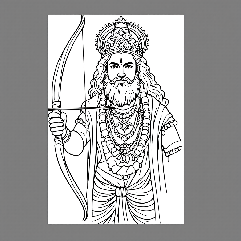 Deity Coloring: Ram Ideal King