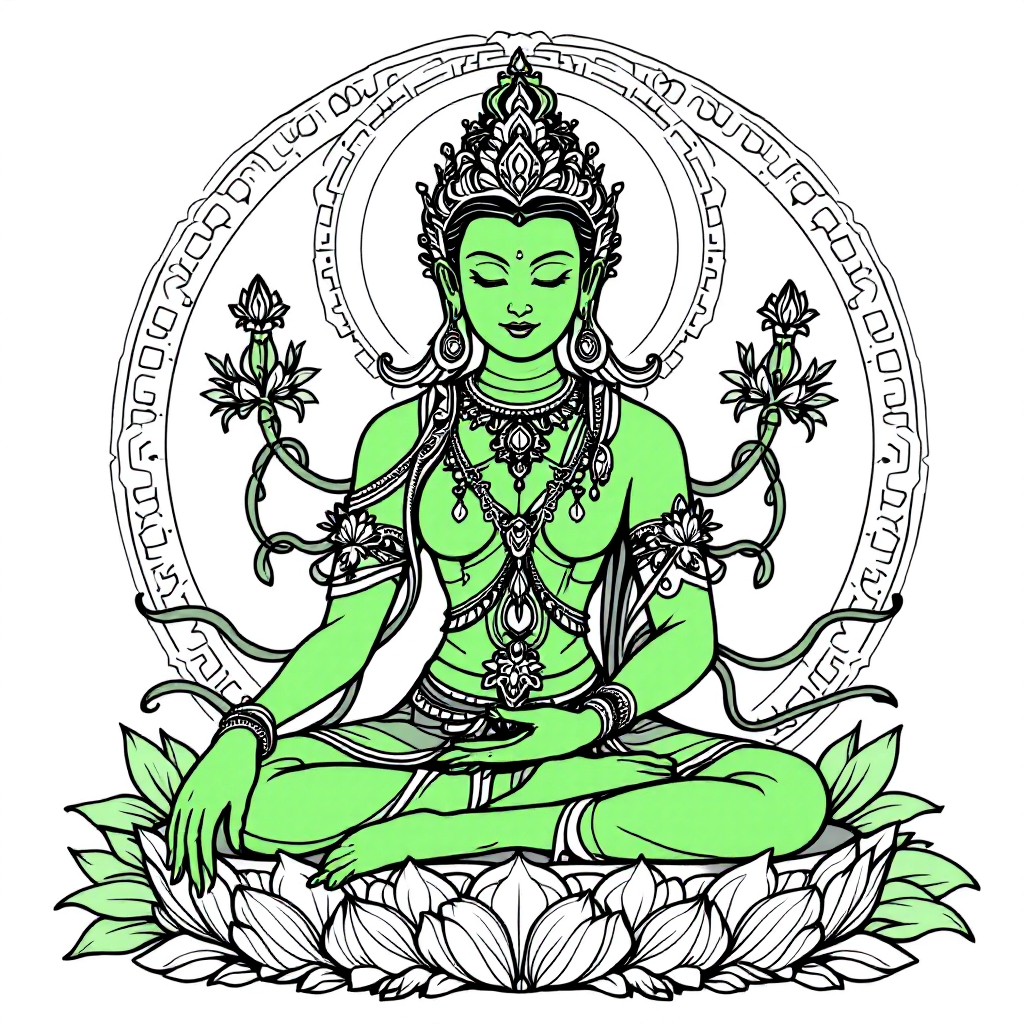 Deity Coloring: Tara Protection