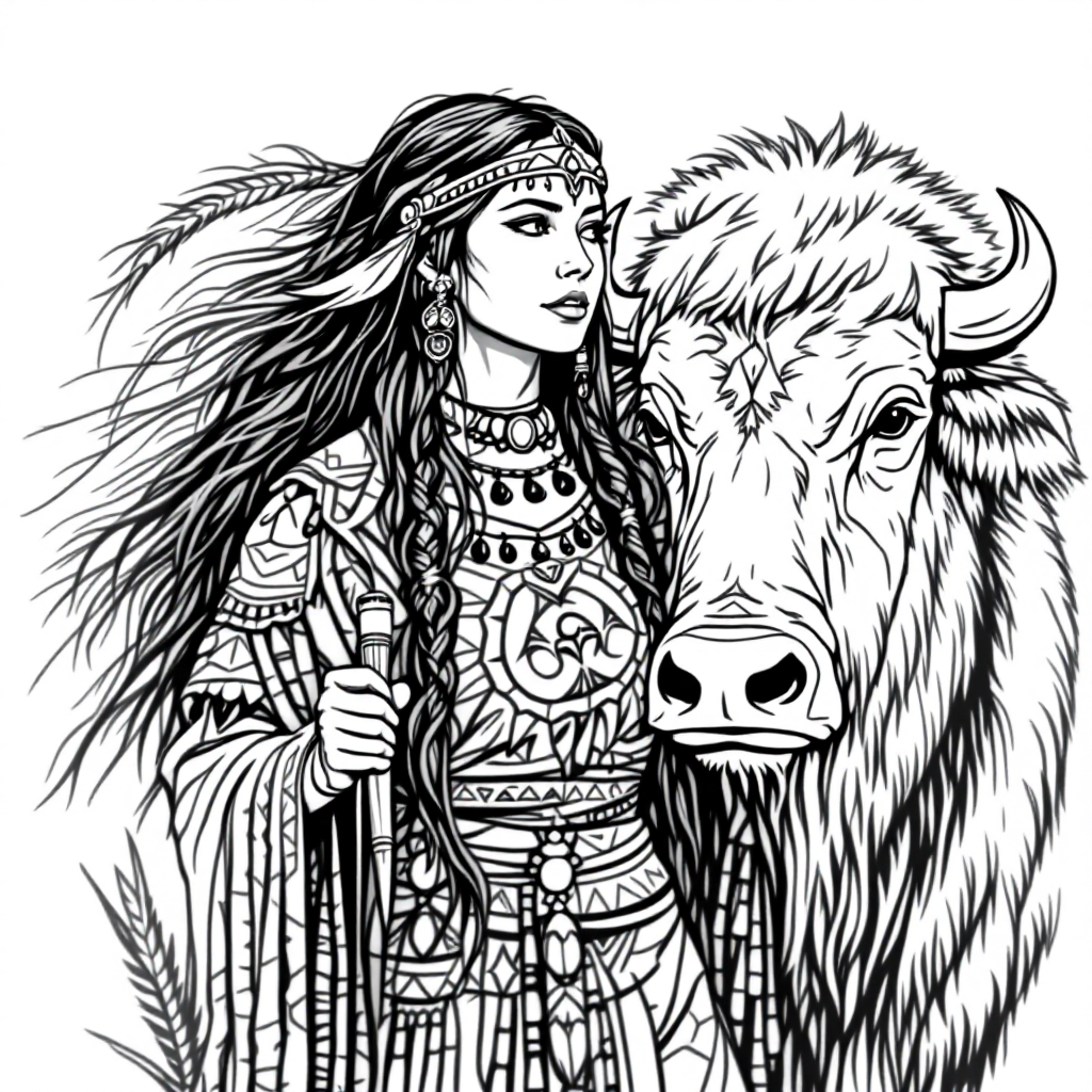 Deity Coloring: White Buffalo Calf Woman