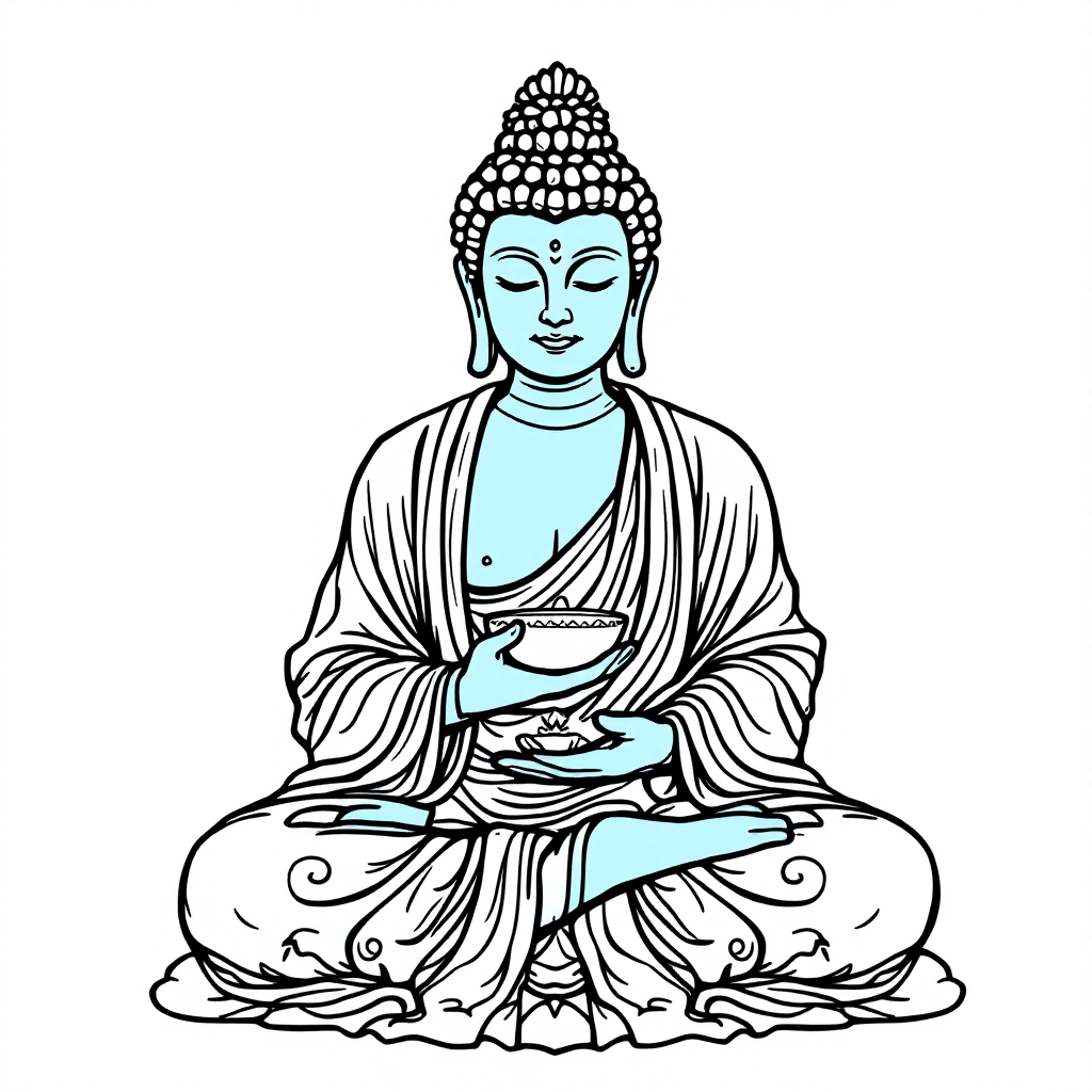Deity Coloring: Medicine Buddha