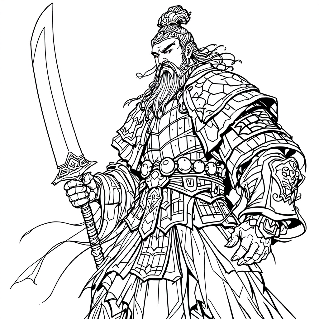 Deity Coloring: Guan Yu