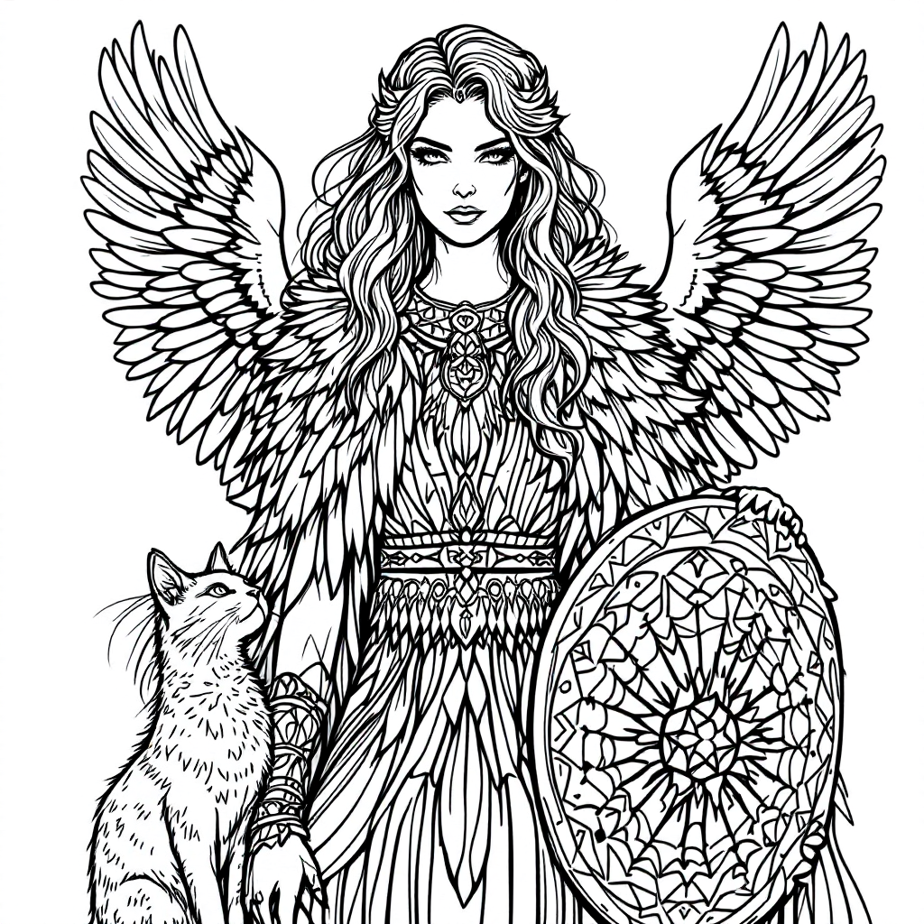 Deity Coloring: Freya Norse