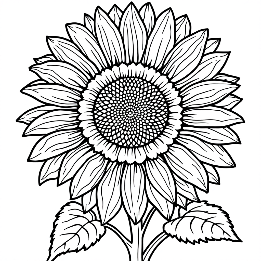 Flower Coloring: Sunflower Glory