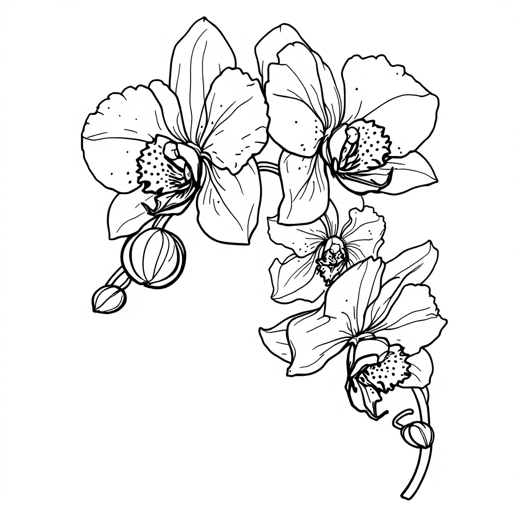 Flower Coloring: Orchid Exotic