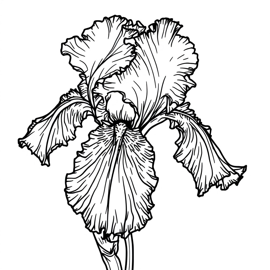 Flower Coloring: Iris Beauty