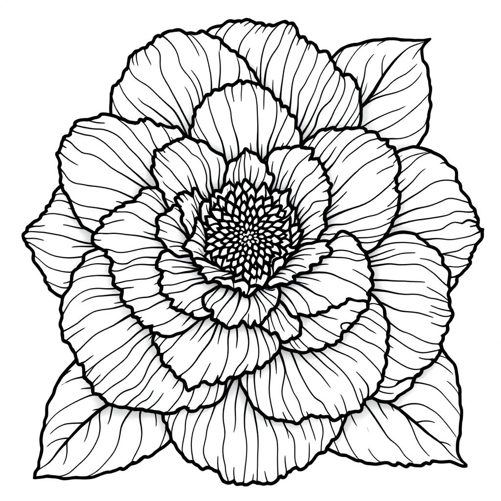 Flower Coloring: Camellia Perfection