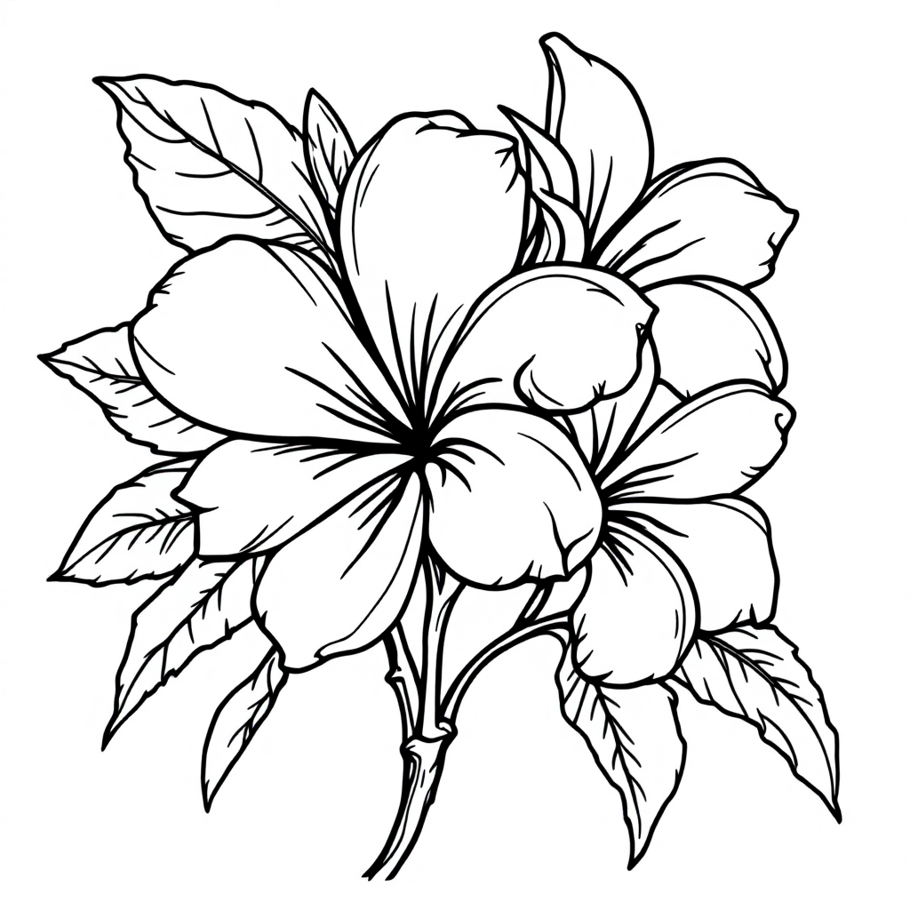 Flower Coloring: Plumeria