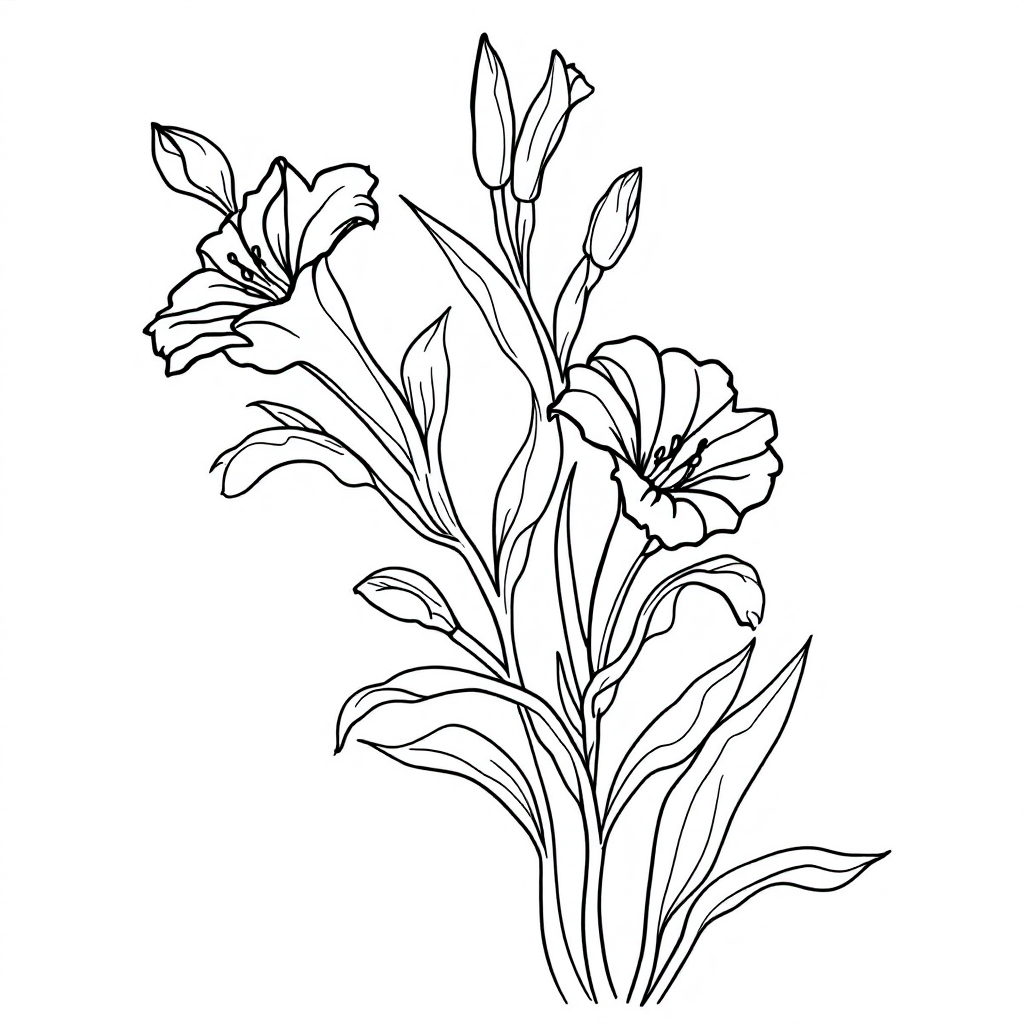 Flower Coloring: Freesia