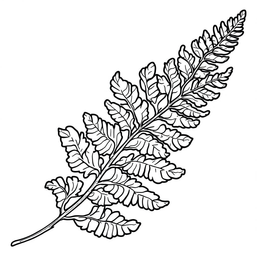 Nature Coloring: Fern Frond