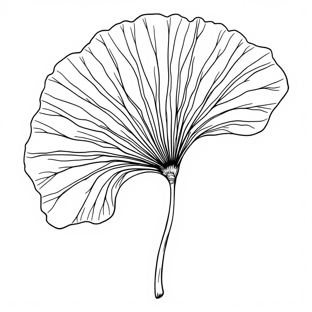 Nature Coloring: Ginkgo Leaves