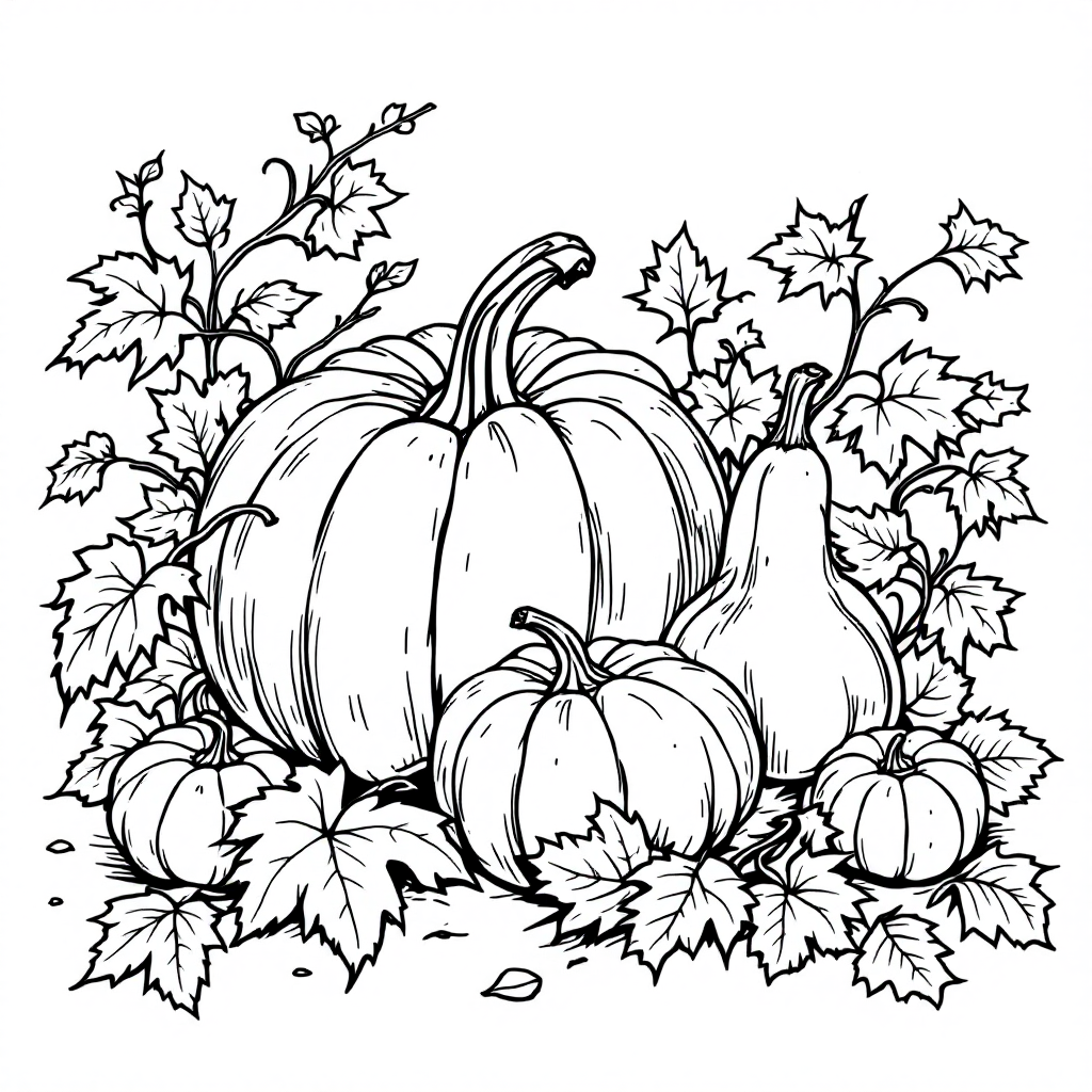 Nature Coloring: Autumn Harvest