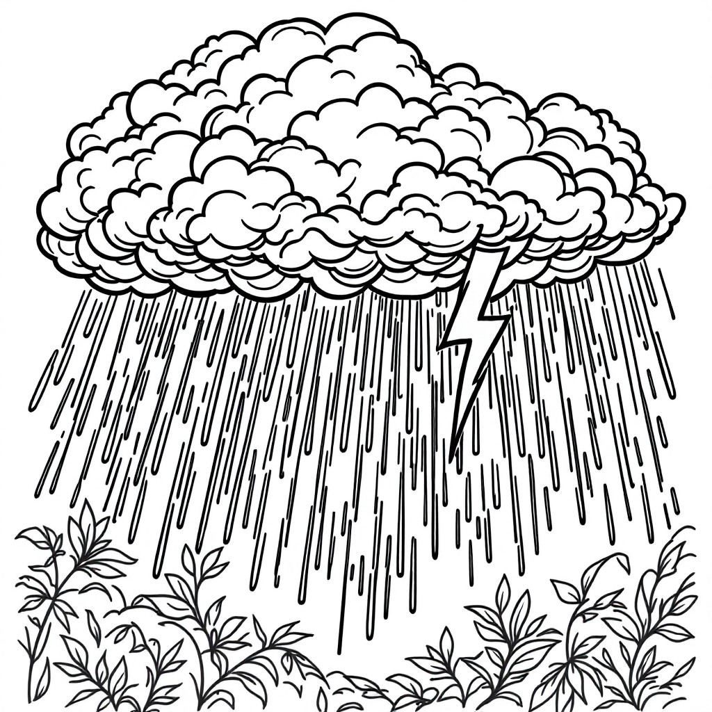 Nature Coloring: Monsoon Clouds