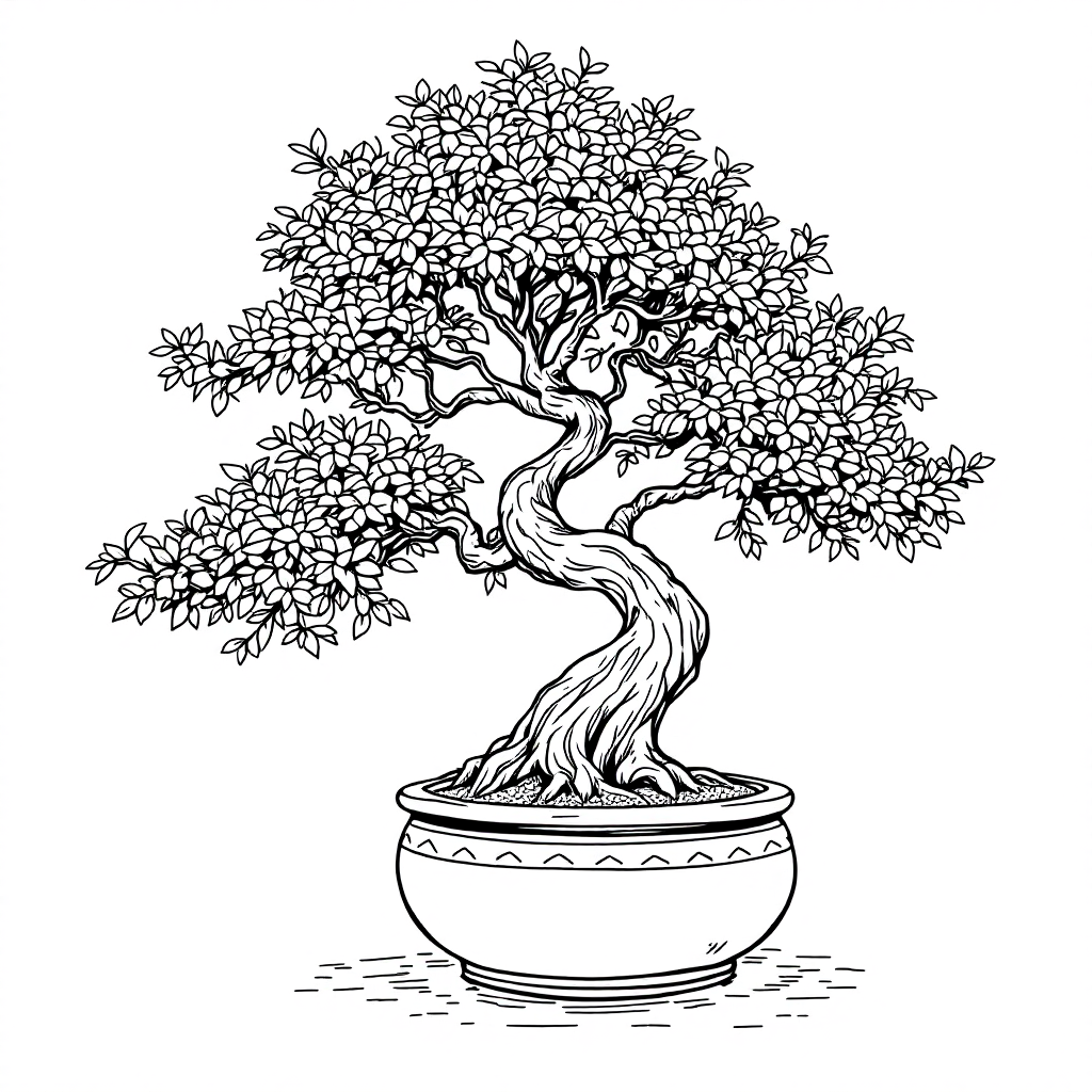 Nature Coloring: Bonsai Tree