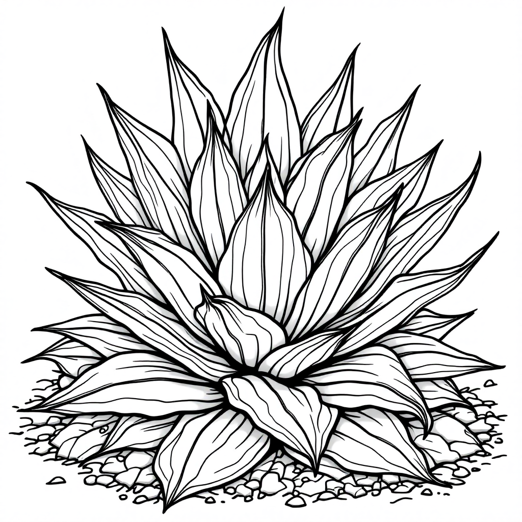 Nature Coloring: Desert Agave