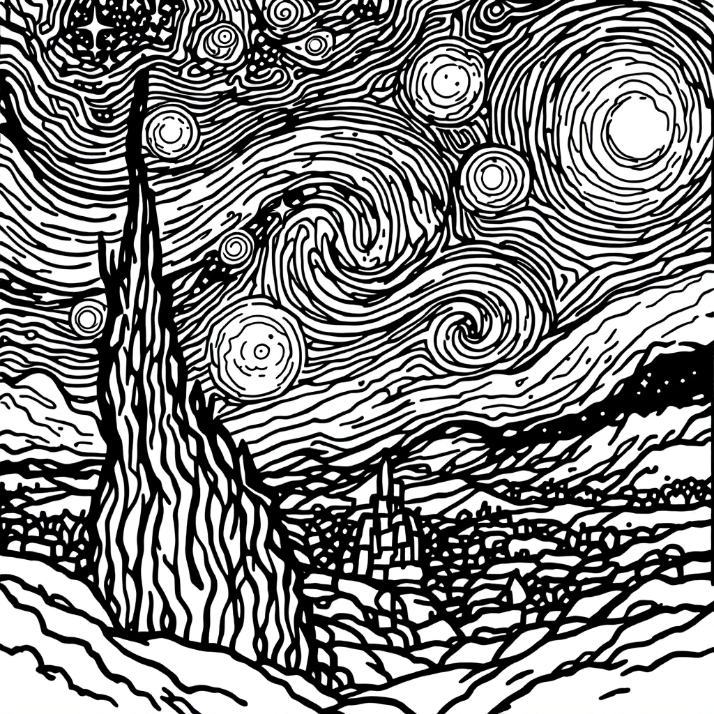 Famous Painting: The Starry Night