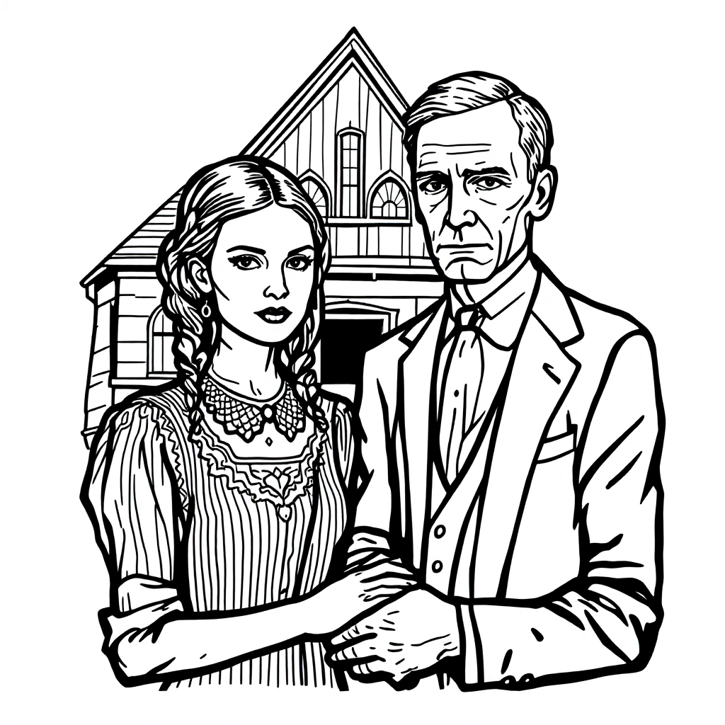 Famous Painting: American Gothic