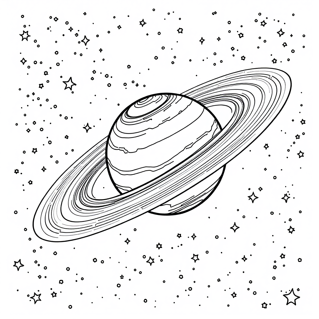 Universe Coloring: Saturn Majestic
