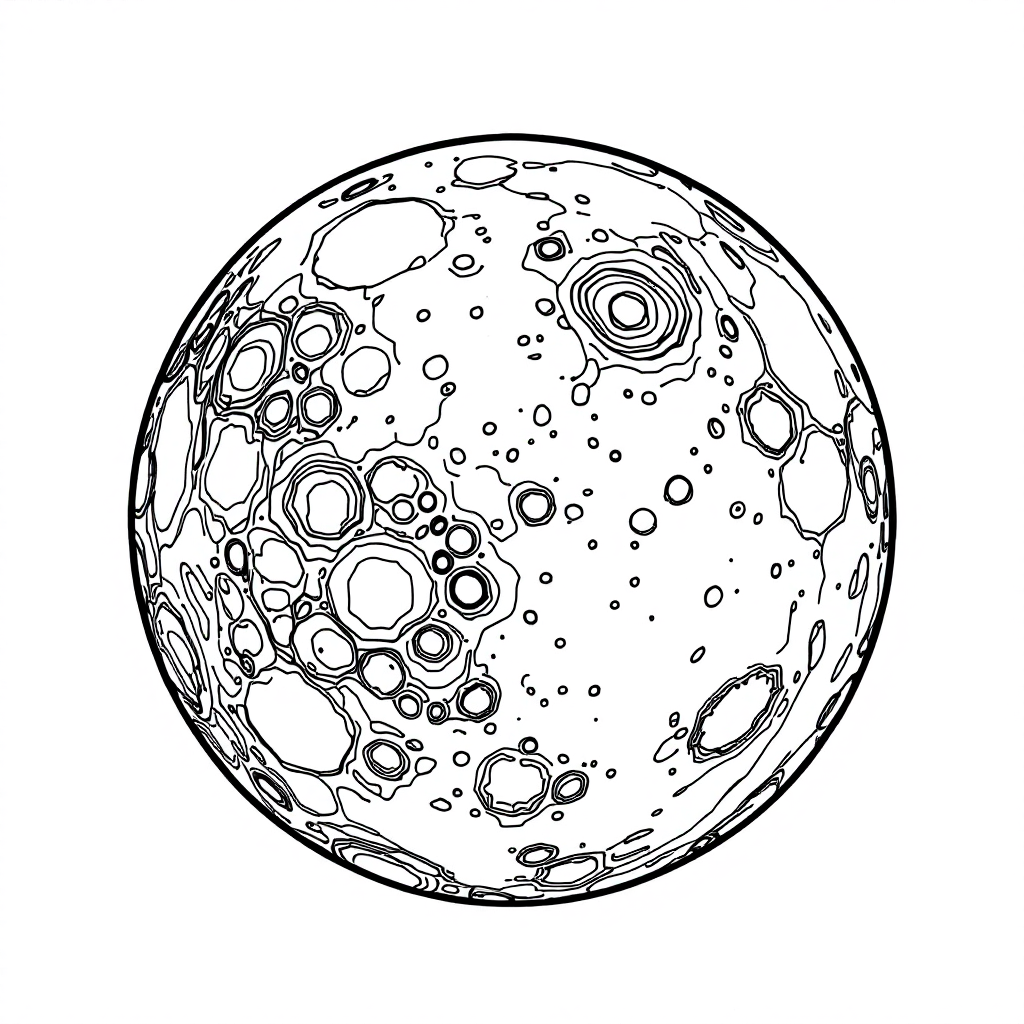 Universe Coloring: Mercury Cratered