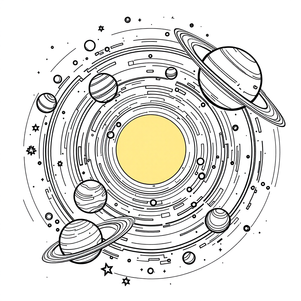 Universe Coloring: Exoplanet System