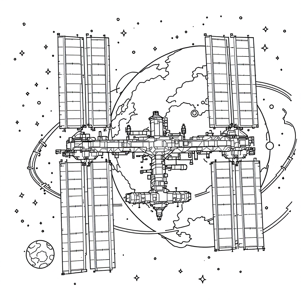 Universe Coloring: Space Station