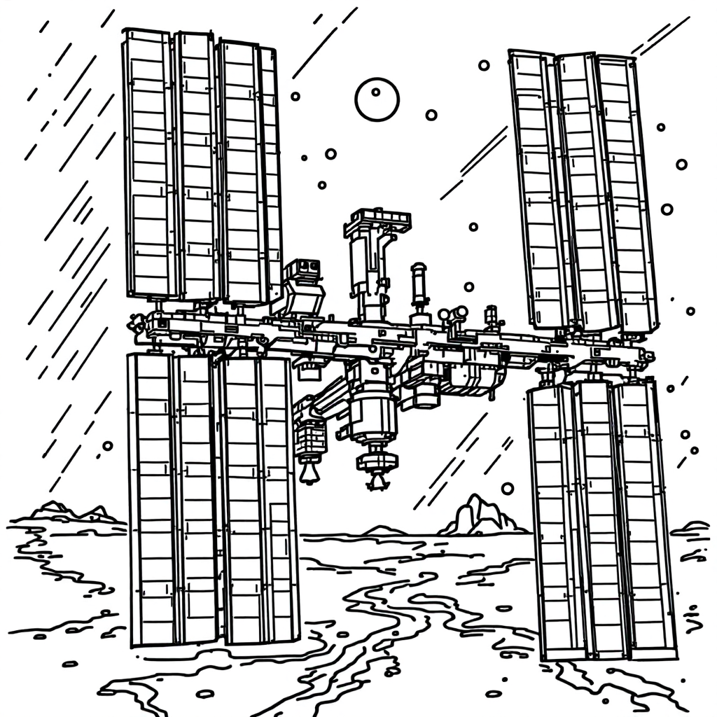 Universe Coloring: Space Station ISS