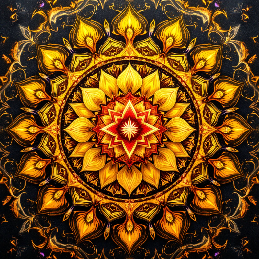 Solar Plexus Chakra Mandala (Manipura)